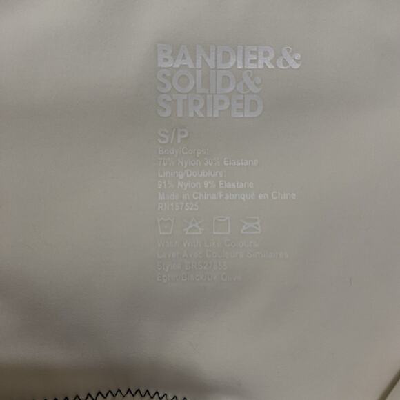 Bandier X Solid & Striped Scuba Leggings Womens Sz S Cream Neoprene‎ Soleil - Picture 5 of 8